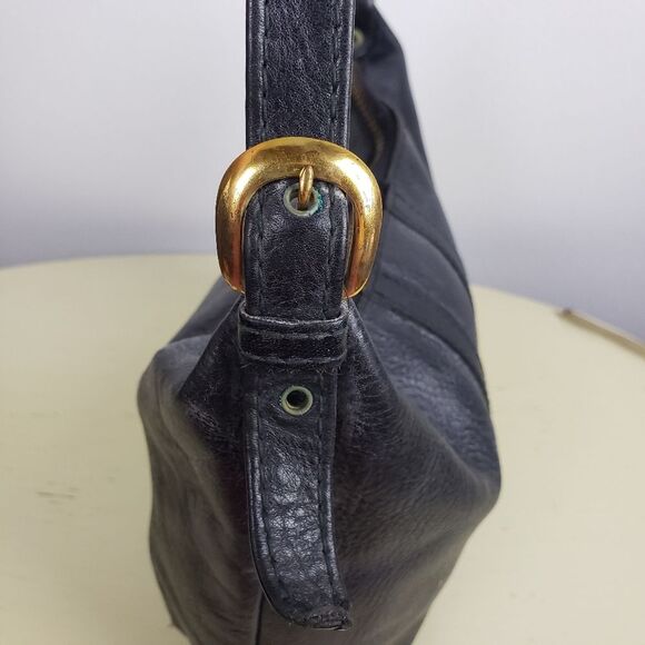 Women's Vintage Black Leather Purse - Picture 6 of 12